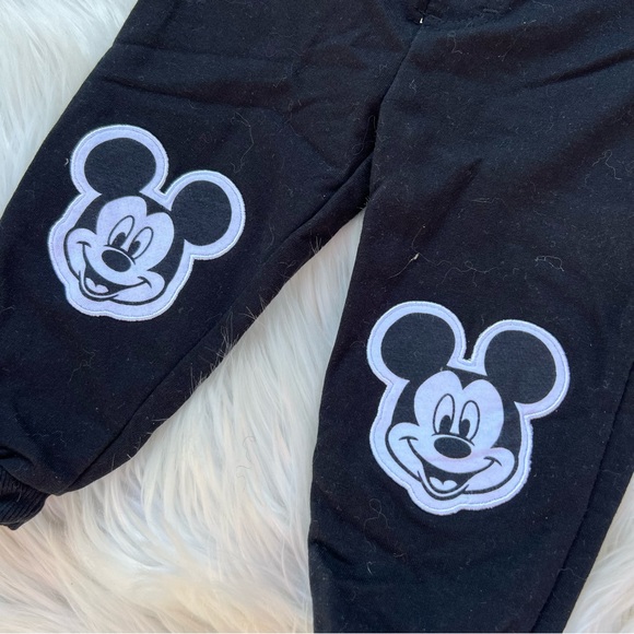 Disney baby Black Mickey Mouse Jogger Sweatpants - Picture 3 of 4